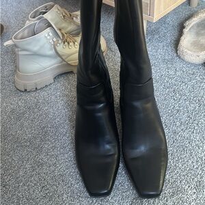 Black knee high boots